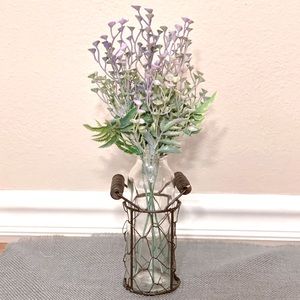 Farmhouse Lavender Color Faux Floral Arrangement